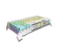 AUBKFELD Periodic table of elements Printed Rectangle Tablecloth 140x90 CM, Holiday Table Cover Fabric Table Cloth Decorative for Picnic Kitchen Dining Party