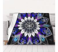 AUBKFELD Rectangle Mandala print Printed Flannel Blanket 200x150 CM, Soft & Warm Throw Blanket for Sofa/Couch/Bed/Car, Gifts for Audlts Women Men