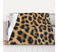 AUBKFELD Rough Leopard print Printed Flannel Blanket 200x150 CM, Soft & Warm Throw Blanket for Sofa/Couch/Bed/Car, Gifts for Audlts Women Men