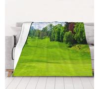 AUBKFELD Vancouver Golf Course Printed Flannel Blanket 125x100 CM, Soft & Warm Throw Blanket for Sofa/Couch/Bed/Car, Gifts for Audlts Women Men