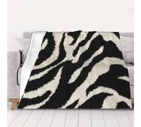 AUBKFELD Zebra Animal Printed Flannel Blanket 150x125 CM, Soft & Warm Throw Blanket for Sofa/Couch/Bed/Car, Gifts for Audlts Women Men