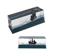 Aublinto Car Dash Cruise Ship Model Decoration Ornament Cruise Ship Mode Fluid Drift Bottle Decor for Car Home Office Type 2