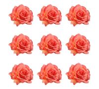 Aublinto Flower Hair Pin Bridal Hair Accessories Pink Flowers Women's Fascinators Hat Cocktail Party Tea Headpiece Flower Mesh on a Headband 9 Pieces