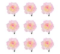 Aublinto Flower Hair Pin Bridal Hair Accessories Pink Flowers Women's Fascinators Hat Cocktail Party Tea Headpiece Flower Mesh on a Headband 9 Pieces