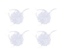 Aublinto Women's Vintage Headband Fascinator Hat Flower Mesh Feathers Hair Accessories Hair Clip Headband Tea Party Wedding Derby Cocktail Headwear for Women Girls Pack of 4