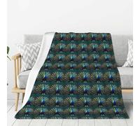 Aubnva Beautiful peacock Print Warm Blanket Couch Soft Blankets Thick Cozy Bedding Camping Traveling Living Room