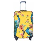 Aubnva Beautiful Peacock Print Washable Travel Luggage Cover Personalized Suitcase Protector for Business Leisure