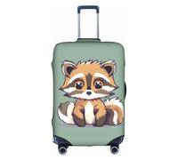 Aubnva Cartoon Cute Raccoon Print Washable Travel Luggage Cover Personalized Suitcase Protector for Business Leisure