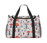 Aubnva Cartoon Mushrooms Print Ample Travel Large Capacity Hand Travel Bag Carry On Tote Foldable Travel Totes Bag