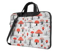Aubnva Cartoon Mushrooms Print Lightweight Versatile Office Work Bag Stylish And Functional Laptop Bag Women Men