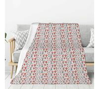 Aubnva Cartoon Mushrooms Print Warm Blanket Couch Soft Blankets Thick Cozy Bedding Camping Traveling Living Room