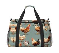 Aubnva Chicken Prints Print Ample Travel Large Capacity Hand Travel Bag Carry On Tote Foldable Travel Totes Bag