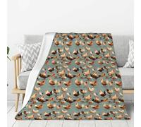 Aubnva Chicken Prints Print Warm Blanket Couch Soft Blankets Thick Cozy Bedding Camping Traveling Living Room