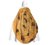 Aubnva Chocolate Cookie Print Men Women Hooded Cloak Comfortable Halloween Carnival Costume Christmas Theme