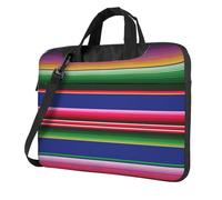 Aubnva Colorful Mexican Stripes Print Lightweight Versatile Office Work Bag Stylish And Functional Laptop Bag Women Men