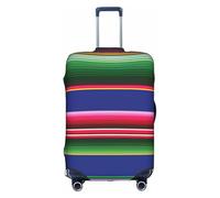 Aubnva Colorful Mexican Stripes Print Washable Travel Luggage Cover Personalized Suitcase Protector for Business Leisure