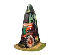 Aubnva Company Farm Tractors Print Unisex Hooded Cloak Variety Halloween Cosplay Carnival Comfortable Stylish Robe
