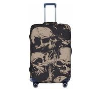 Aubnva Cool Retro Skull Graphics Print Washable Travel Luggage Cover Personalized Suitcase Protector for Business Leisure