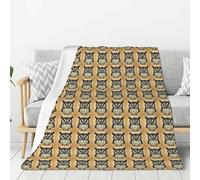 Aubnva Cute Owl Print Warm Blanket Couch Soft Blankets Thick Cozy Bedding Camping Traveling Living Room
