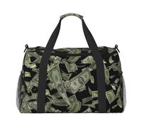 Aubnva Dollar Sign Money Print Ample Travel Large Capacity Hand Travel Bag Carry On Tote Foldable Travel Totes Bag