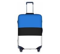 Aubnva Flag of Estonia Print Washable Travel Luggage Cover Personalized Suitcase Protector for Business Leisure