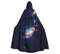 Aubnva Galaxy In The Universe Print Lightweight And Breathable Unisex Cloak For Halloween Cosplay Full Length Hooded