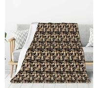 Aubnva German shepherd dog Print Warm Blanket Couch Soft Blankets Thick Cozy Bedding Camping Traveling Living Room