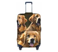 Aubnva Golden Retrievers Print Washable Travel Luggage Cover Personalized Suitcase Protector for Business Leisure