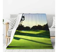 Aubnva Golf Course Print Warm Blanket Couch Soft Blankets Thick Cozy Bedding Camping Traveling Living Room