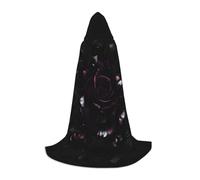 Aubnva Gothic Rose Print Print Unisex Hooded Cloak Variety Halloween Cosplay Carnival Comfortable Stylish Robe