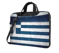 Aubnva Greek Flag Print Lightweight Versatile Office Work Bag Stylish And Functional Laptop Bag Women Men
