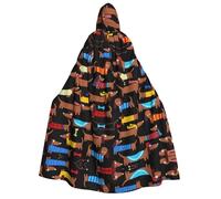 Aubnva I Love My Dog Dachshunds Print Men Women Hooded Cloak Comfortable Halloween Carnival Costume Christmas Theme