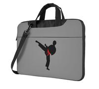Aubnva Karate Boy Vector Changeable Belt Color Print Lightweight Versatile Office Work Bag Stylish And Functional Laptop Bag Women Men