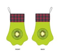 Aubnva Kiwi Slice Print Christmas Pet Stocking Dog Paw Xmas Socks Personalized Pets Decor For Gifts