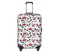 Aubnva Lips high Heels Print Washable Travel Luggage Cover Personalized Suitcase Protector for Business Leisure