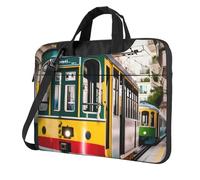 Aubnva Lisbon Tram Print Lightweight Versatile Office Work Bag Stylish And Functional Laptop Bag Women Men
