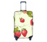 Aubnva Lovely Strawberry Print Washable Travel Luggage Cover Personalized Suitcase Protector for Business Leisure