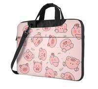 Aubnva Pink Cute Pig Print Lightweight Versatile Office Work Bag Stylish And Functional Laptop Bag Women Men
