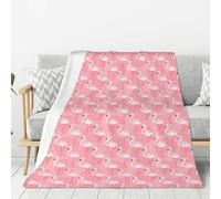 Aubnva Summer Flamingo Palm Leaves Print Warm Blanket Couch Soft Blankets Thick Cozy Bedding Camping Traveling Living Room