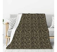 Aubnva Tiger Stripe Camo Print Warm Blanket Couch Soft Blankets Thick Cozy Bedding Camping Traveling Living Room