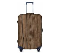 Aubnva Wood Grain Print Washable Travel Luggage Cover Personalized Suitcase Protector for Business Leisure