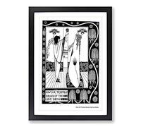 Aubrey Beardsley Sir Tristram Framed Print | A2 Oak Framed Wall Art | Ready to Hang | Modern Nature Picture | Living Room Bedroom Lounge Office
