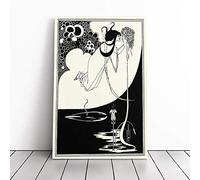 Aubrey Beardsley The Climax | Canvas Wall Art Print | Framed & Ready to Hang Picture | Modern Home Decor for Living Room, Bedroom, Kitchen or Office | 24x16 Inches