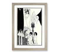 Aubrey Beardsley The Eyes of Herod Framed Print | A2 Oak Framed Wall Art | Ready to Hang | Modern Nature Picture | Living Room Bedroom Lounge Office