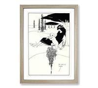 Aubrey Beardsley The Kiss of Judas Framed Print | A2 Oak Framed Wall Art | Ready to Hang | Modern Nature Picture | Living Room Bedroom Lounge Office