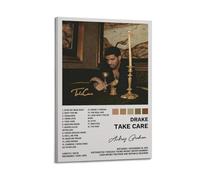 Aubrey Drake Graham Take Care Music Poster Canvas Art Print - Pop Art Album, Living Room Decor - 8x12inch (20x30cm), Frame-Style 28