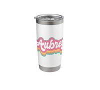 Aubrey First Name Girl Vintage 70s 80s Personalized Stainless Steel Insulated Tumbler