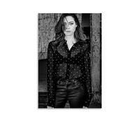 Aubrey Plaza Black White Art Poster Decorative Painting Canvas Wall Posters And Art Picture Print Modern Family Bedroom Decor Posters 24x36inch(60x90cm)