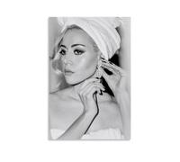 Aubrey Plaza Black White Poster Decorative Painting Canvas Wall Posters And Art Picture Print Modern Family Bedroom Decor Posters 12x18inch(30x45cm)