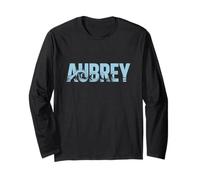 Aubrey Sea Waves - Personalized Name Ocean Beach Art Long Sleeve T-Shirt